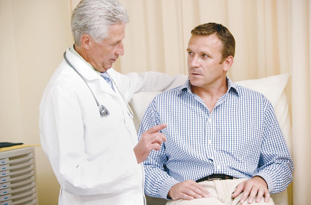 Doctor consulting for chronic bacterial prostatitis
