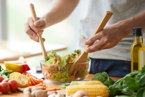 cook vegetable salad to cure prostatitis